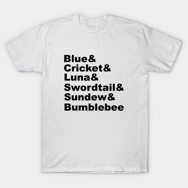 WOF Third Arc Names T-Shirt by MistyBookwyrm